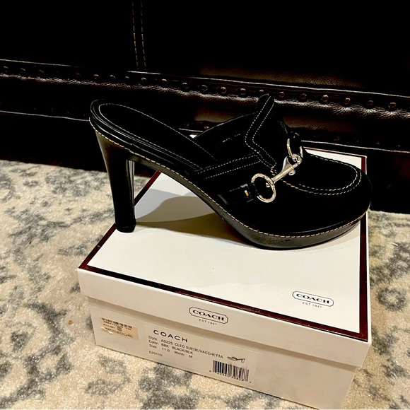 Coach Cleo Suede Vaccheta Black - Picture 1 of 3